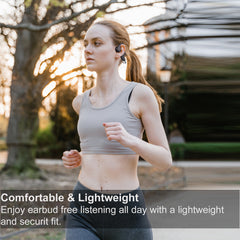 骨伝導イヤホン ワイヤレスイヤホンBluetooth 骨伝導ヘッドホンノイズキャンセリングマイク付き 耳掛け式  耳を塞がない Type-C急速充電 8時間連続使用 IP65防水 超軽量　ランニング　ゲーム　通勤通学